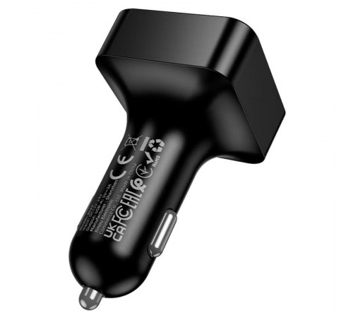 АЗП FM модулятор Borofone BC63 Selecto QC3.0 (2USB-A) Black