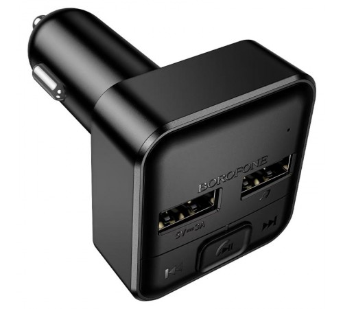 АЗП FM модулятор Borofone BC63 Selecto QC3.0 (2USB-A) Black