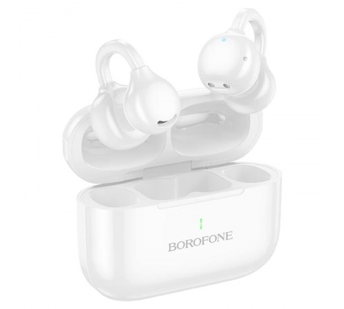 Бездротові TWS навушники Borofone BW95 Cancion clip-on White