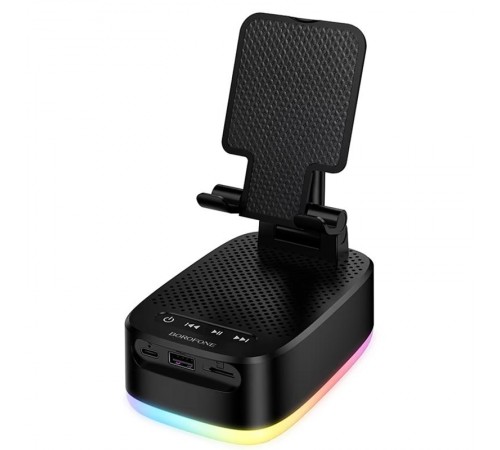 Bluetooth Колонка Borofone BR200 Marea + Power Bank 1500mAh + тримач Black