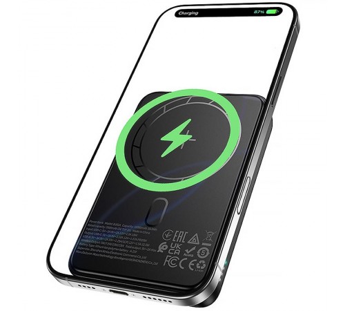 Портативний ЗП Power Bank Borofone BJ82A Dawn 20W з БЗП 10000 mAh Black