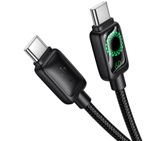 Дата кабель Hoco U146 Mundo Type-C to Type-C 60W (1.2m) Black