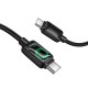 Дата кабель Hoco U146 Mundo Type-C to Type-C 60W (1.2m) Black