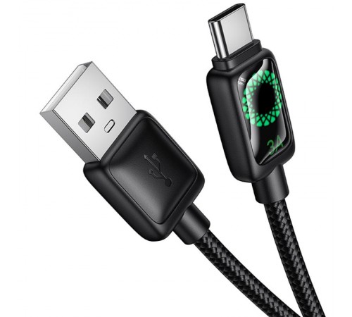 Дата кабель Hoco U146 Mundo USB to Type-C 36W (1.2m) Black