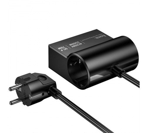 МЗП Hoco AC34 Win 2 position 70W QC+PD (1USB-A/3C/1Socket) (1.5m) Black