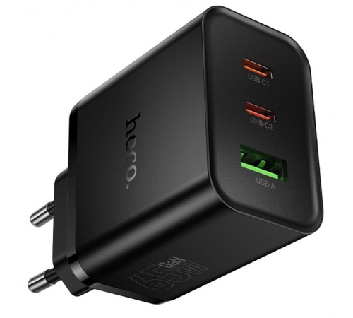 МЗП Hoco N75 Grande 65W QC+PD (1USB-A/2C) Black