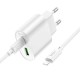МЗП Hoco C109A Fighter PD20W (1USB-C) + кабель Type-C to Lightning White