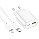 МЗП Hoco C109A Fighter PD20W (1USB-C) + кабель Type-C to Lightning White