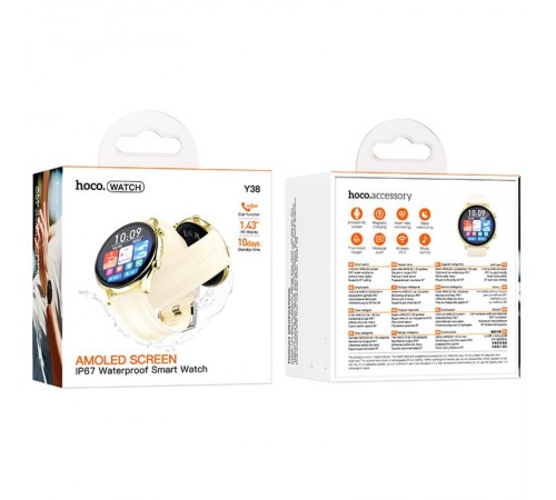 Смарт-годинник Hoco Smart Watch Y38 Smart sports watch (call version) Gold
