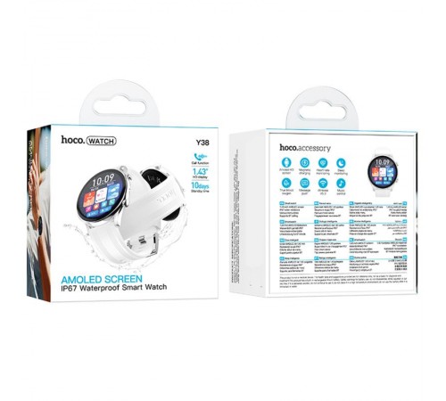 Смарт-годинник Hoco Smart Watch Y38 Smart sports watch (call version) Silver