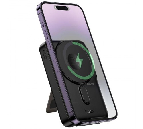 Портативний ЗП Power Bank Hoco Q48 Core PD20W з БЗП+iWatch 10000 mAh Black