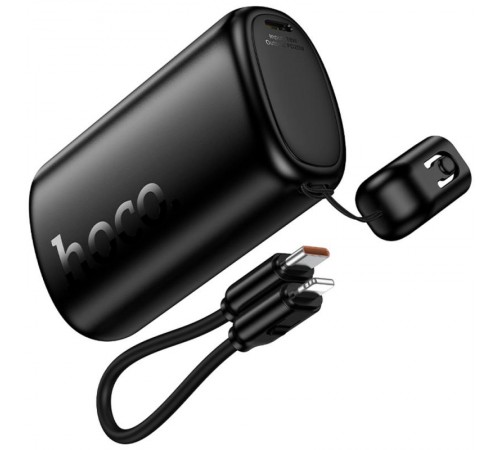 Портативний ЗП Power Bank Hoco Q50 Victory PD20W with cable 10000 mAh Black