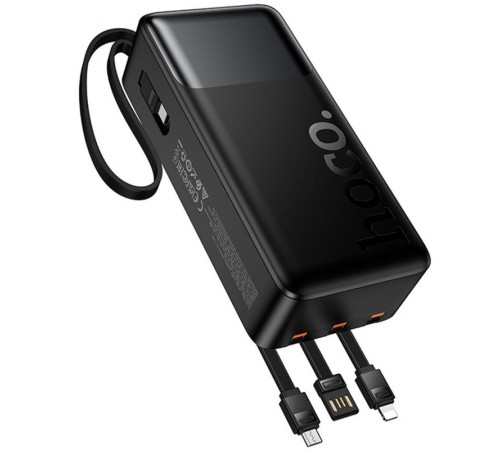 Портативний ЗП Power Bank Hoco J156B Founder 22.5W+PD20W with four cables 30000 mAh Black