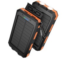 Портативний ЗП Power Bank Hoco J164 Platinum solar 10.5W with lighting 8000 mAh Black