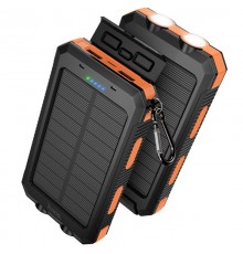 Портативний ЗП Power Bank Hoco J164 Platinum solar 10.5W with lighting 8000 mAh Black