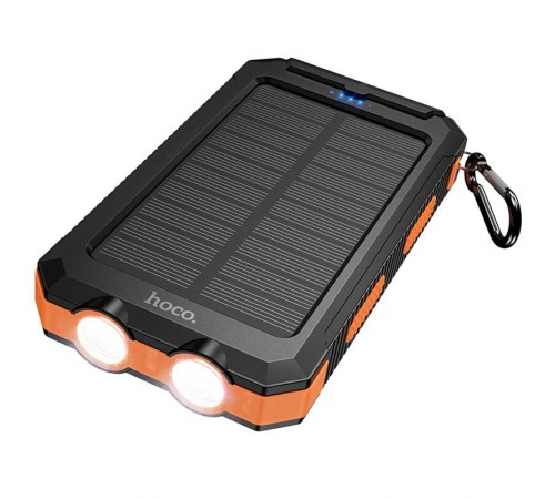 Портативний ЗП Power Bank Hoco J164 Platinum solar 10.5W with lighting 8000 mAh Black