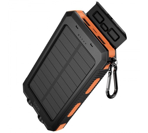 Портативний ЗП Power Bank Hoco J164 Platinum solar 10.5W with lighting 8000 mAh Black
