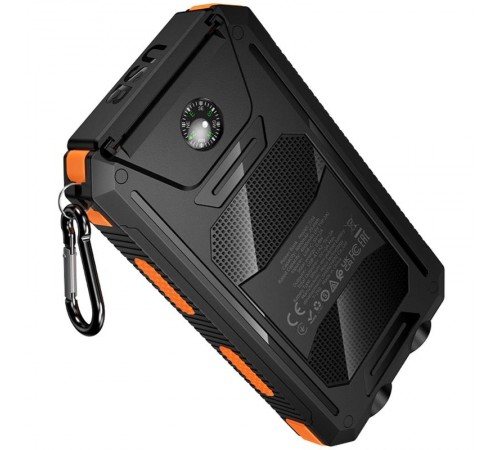Портативний ЗП Power Bank Hoco J164 Platinum solar 10.5W with lighting 8000 mAh Black