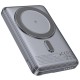 Портативний ЗП Power Bank Hoco Q46 Title PD20W з БЗП+card holder 5000 mAh Silver gray