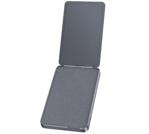 Портативний ЗП Power Bank Hoco Q46 Title PD20W з БЗП+card holder 5000 mAh Silver gray