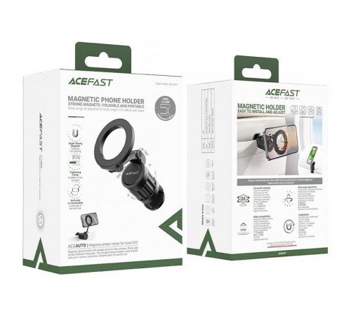 Магнітний тримач для телефону Acefast E23 Magnetic for Travel Black