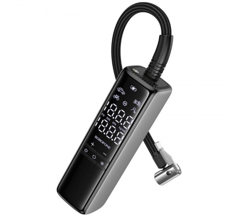 Автомобільний насос Borofone FC1 Air Pump Black Gray