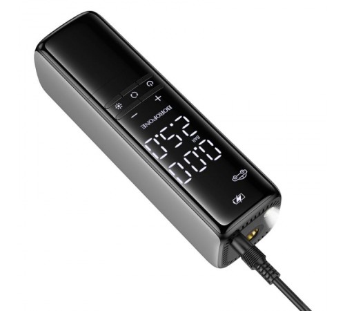 Автомобільний насос Borofone FC1 Air Pump Black Gray