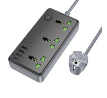Подовжувач Borofone BAC2A (3USB-A/1C/3xSocket) (1.5m) Black