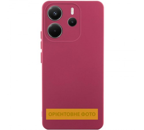 Чохол Silicone Cover Ummi Lakshmi Full Camera (AA) для Xiaomi Redmi Note 14 Pro 4G/5G Бордовий / Marsala