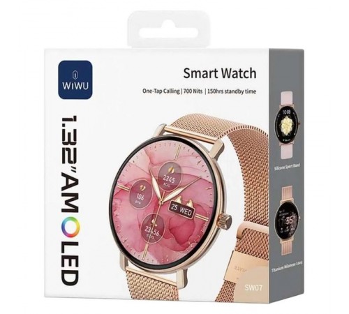 Смарт-годинник WiWU SW07 Smart sports watch (call version) Gold