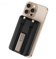 Портативний ЗП Power Bank WIWU Wi-P056 22.5W+PD20W з БЗП+iWatch with cable 10000 mAh Black