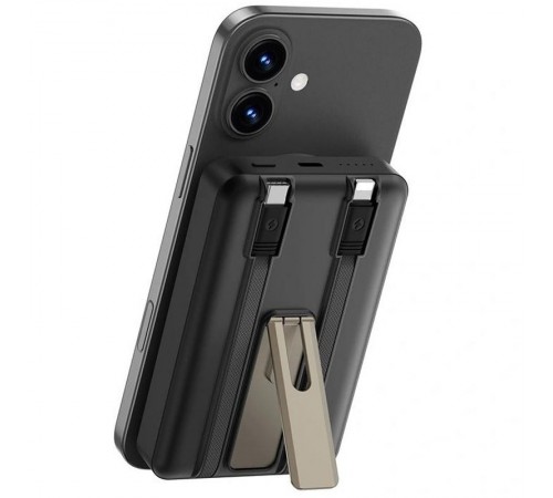 Портативний ЗП Power Bank WIWU Wi-P056 22.5W+PD20W з БЗП+iWatch with cable 10000 mAh Black