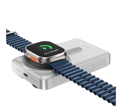 Портативний ЗП Power Bank WIWU Wi-P056 22.5W+PD20W з БЗП+iWatch with cable 10000 mAh Silver
