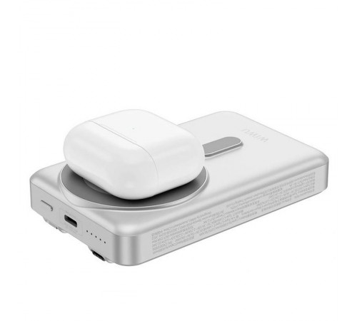 Портативний ЗП Power Bank WIWU Wi-P056 22.5W+PD20W з БЗП+iWatch with cable 10000 mAh Silver