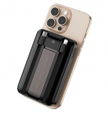 Портативний ЗП Power Bank WIWU Wi-P061 22.5W+PD20W з БЗП+iWatch with cable 10000 mAh Black
