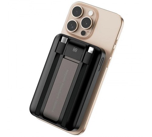 Портативний ЗП Power Bank WIWU Wi-P061 22.5W+PD20W з БЗП+iWatch with cable 10000 mAh Black