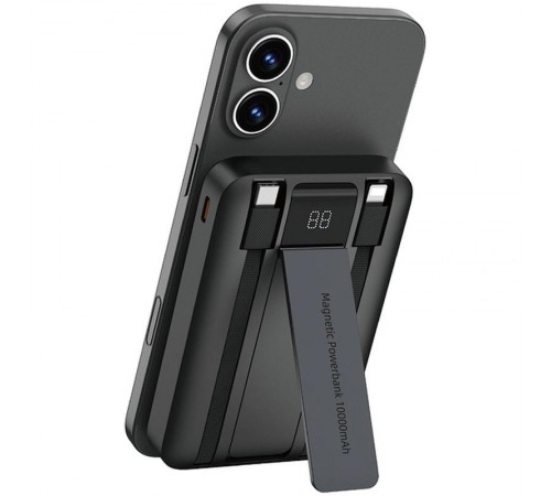 Портативний ЗП Power Bank WIWU Wi-P061 22.5W+PD20W з БЗП+iWatch with cable 10000 mAh Black