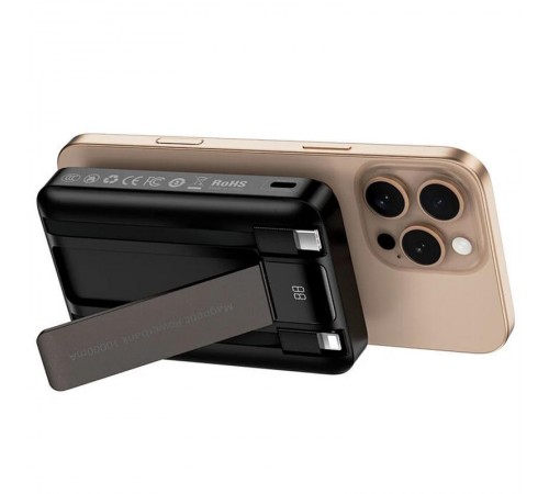 Портативний ЗП Power Bank WIWU Wi-P061 22.5W+PD20W з БЗП+iWatch with cable 10000 mAh Black