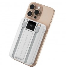 Портативний ЗП Power Bank WIWU Wi-P061 22.5W+PD20W з БЗП+iWatch with cable 10000 mAh White