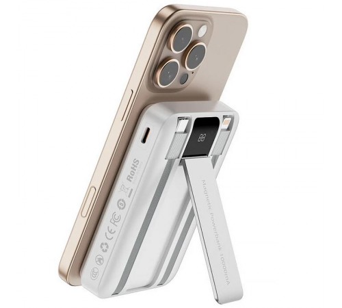 Портативний ЗП Power Bank WIWU Wi-P061 22.5W+PD20W з БЗП+iWatch with cable 10000 mAh White