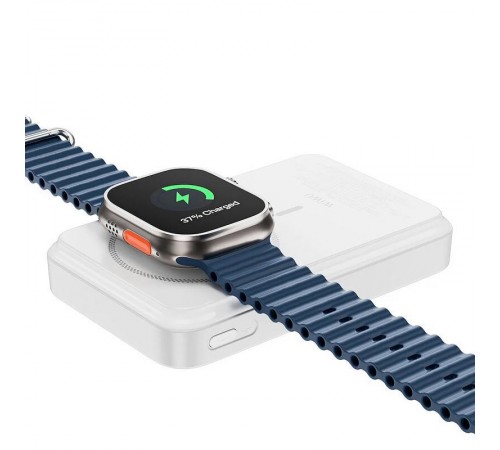 Портативний ЗП Power Bank WIWU Wi-P061 22.5W+PD20W з БЗП+iWatch with cable 10000 mAh White