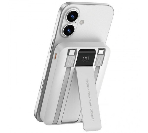 Портативний ЗП Power Bank WIWU Wi-P061 22.5W+PD20W з БЗП+iWatch with cable 10000 mAh White