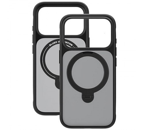 TPU+PC чохол Blueo Skin Friendly 360 Rotatable Stand with MagSafe для Apple iPhone 17 Pro Max (6.9") Black