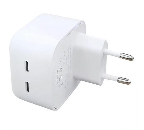 МЗП 35W Dual Mini Power Adapter for Apple (2USB-C) (AA) (box) White