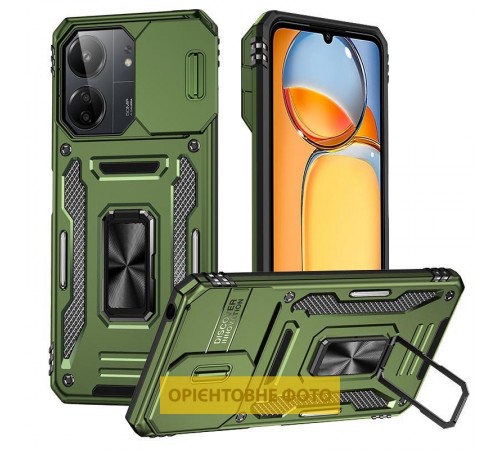 Ударостійкий чохол Camshield Army Ring для Xiaomi Redmi 15 (EU) Оливковий / Army Green
