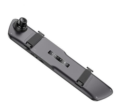 Автомобільний регистратор дзеркало Hoco DV4 Dual-Channel Driving Recorder 1080p+720p 4.5" Iron gray