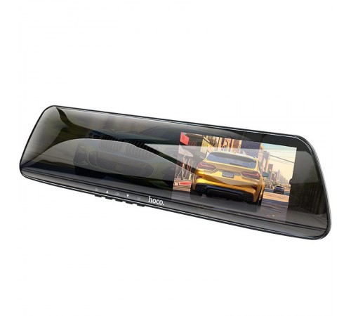 Автомобільний регистратор дзеркало Hoco DV4 Dual-Channel Driving Recorder 1080p+720p 4.5" Iron gray