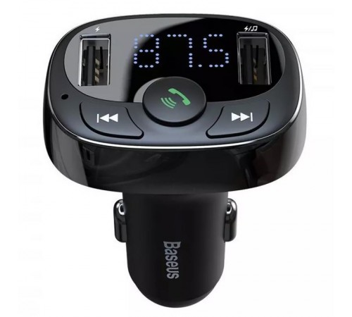 АЗП FM модулятор Baseus S-09A 10W (2USB-A) (CCMT) Black