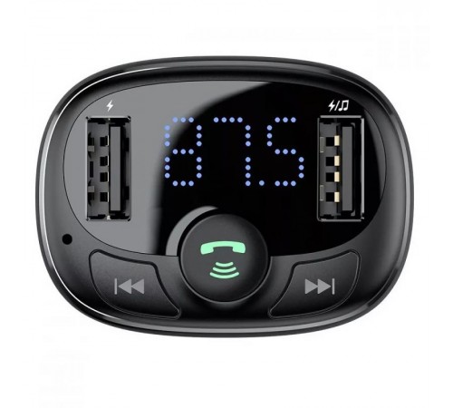 АЗП FM модулятор Baseus S-09A 10W (2USB-A) (CCMT) Black