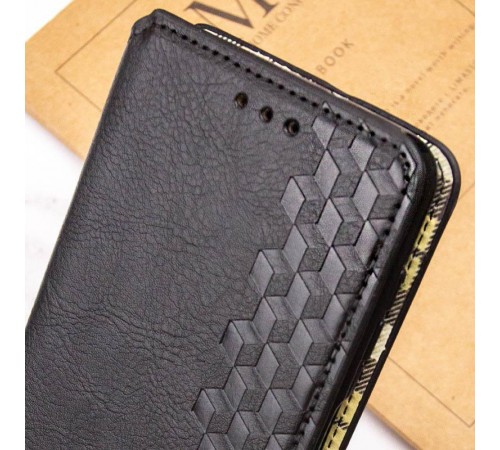 Шкіряний чохол-книжка GETMAN Cubic (PU) для Samsung Galaxy A37 5G Чорний